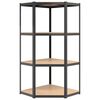 vidaXL 4-Layer Shelves 3 pcs Anthracite Steel&Engineered Wood