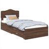 vidaXL Bed Frame with Drawer Brown Oak 70 x 190 cm Engineered Wood