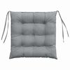 vidaXL Seat Cushions 2 pcs Light Grey 40 x 40 x 6 cm Fabric