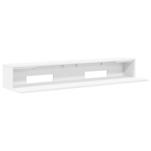 vidaXL Studio Desk White 130 x 36 x 19.5 cm Engineered Wood