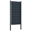 vidaXL Fence Gate PVC and Steel 100x124 cm Anthracite