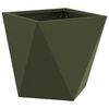 vidaXL Planter 2 pcs Olive Green 30 x 30 x 30 cm Steel