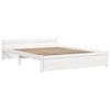 vidaXL Bed Frame without Mattress White Solid Wood 140x200 cm