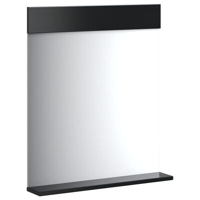 vidaXL Bathroom Mirror with Shelf BERG Black 60x12x70 cm Solid Wood