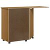 vidaXL Rolling Cabinet with Desk MOSS Honey Brown Solid Wood Pine