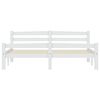 vidaXL Bed Frame without Mattress White Solid Pinewood 160x200 cm