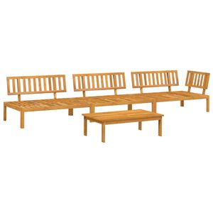 vidaXL Pallet Sofa Set | Natural Wood | Solid acacia wood | Large | Modular