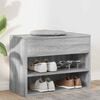 vidaXL Shoe Bench Grey Sonoma 60x30x45 cm Engineered Wood