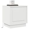 vidaXL Bedside Cabinet White 44 x 34.5 x 45 cm Engineered Wood