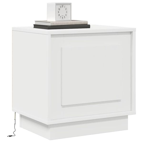 vidaXL Bedside Cabinet White 44 x 34.5 x 45 cm Engineered Wood