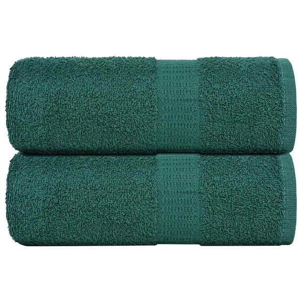 vidaXL Wash Towels "FROGN" 2 pcs Green 30x30 cm 360 gsm