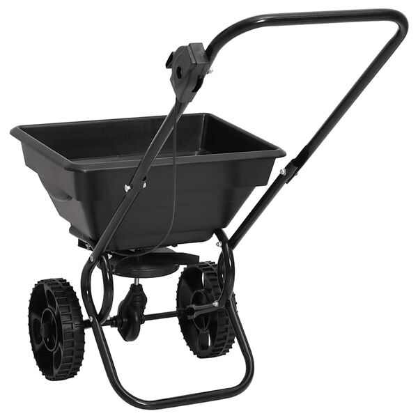 vidaXL Walk Behind Salt Spreader PVC and Steel 80x46x75 cm 15 L