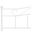 vidaXL Bed Frame without Mattress White Metal 180x200 cm Super King