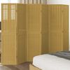 vidaXL Room Divider 6 Panels Brown Solid Wood Paulownia
