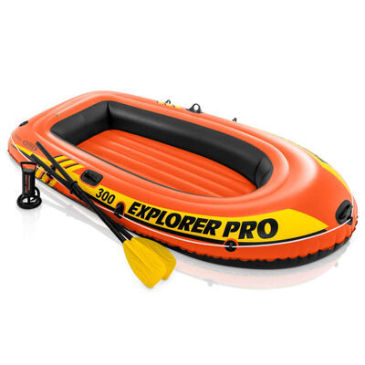 Intex Explorer Pro 300 Set Inflatable Boat with Oars and Pump 58358NP