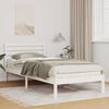 vidaXL Bed Frame with Headboard White 90 x 210 cm Solid Pine Wood