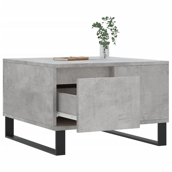 vidaXL Coffee Table Concrete Grey 55x55x36.5 cm Engineered Wood