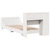 vidaXL Bed Frame without Mattress White 75x190 cm Small Single Solid Wood Pine