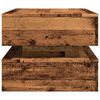 vidaXL Coffee Table with LED Lights Old Wood 90x50x40 cm