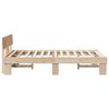vidaXL Bed Frame with Headboard Natural 140 x 190 cm Solid Pine Wood