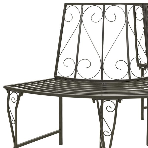 vidaXL Garden Half Round Tree Bench 160 cm Steel