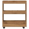 vidaXL Narrow Storage Trolley 3 Tier Artisian Oak Engineered Wood