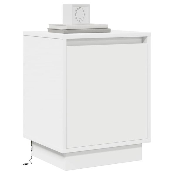 vidaXL Bedside Cabinet White 39 x 34.5 x 50 cm Engineered wood
