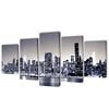 vidaXL Canvas Wall Print Set Monochrome New York Skyline 200 x 100 cm