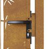 vidaXL Garden Gate 100x125 cm Corten Steel Bamboo Design