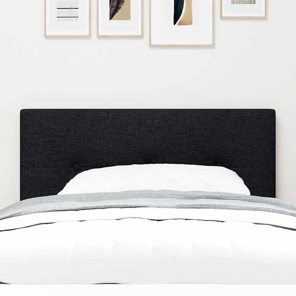 vidaXL Headboard Height Adjustable with Headboard Black 80 cm Fabric