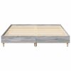vidaXL Bed Frame No Mattress Grey Sonoma 140x200 cm Engineered Wood