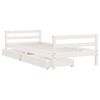 vidaXL Kids Bed Frame with Drawers White 80x200 cm Solid Wood Pine