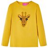 Kids' T-shirt with Long Sleeves Dark Ochre 116