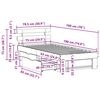 vidaXL Bed Frame with Headboard White 75 x 190 cm Solid Pine Wood