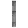 vidaXL Book Cabinet Grey Sonoma 45x24x160 cm Engineered Wood