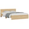 vidaXL Bed Frame without Mattress Sonoma Oak 150x200 cm King Size
