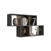 FMD Wall-mounted Shelf with 4 Compartments Matera Artisan Oak