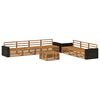 vidaXL Outdoor Sofa Set 8 pcs Natural 79 x 79 x 37 cm