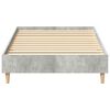 vidaXL Bed Frame No Mattress Concrete Grey 90x190 cm Single Engineered Wood