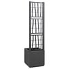 vidaXL Garden Planter Anthracite 36 x 36 x 140 cm Polypropylene