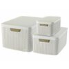 Curver Style Storage Basket with Lid 3 pcs White 240652