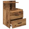 vidaXL Bedside Cabinets 2 pcs with 2 Drawers Old Wood 40x36.5x62 cm