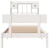 vidaXL Bookcase Bed without Mattress White 90x200 cm Solid Wood Pine