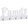 vidaXL Coat Rack | White | MDF | Decorative Inlays | Coat Rack | Rectangular