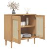 vidaXL Sideboard SENJA Rattan Look Brown 80x35x80 cm Solid Wood Pine