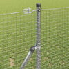 vidaXL Fence Post Silver 10 x 1.2 m (25 x 25 mm mesh) Steel