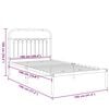 vidaXL Metal Bed Frame without Mattress with Headboard Black 100x190cm