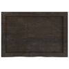 vidaXL Bathroom Countertop Dark Brown 60x40x(2-4) cm Treated Solid Wood