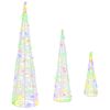 vidaXL Christmas Tree 3 pcs Multicolour 20 x 20 x 80 cm Acrylic
