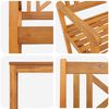 vidaXL Garden Dining Set 5 pcs Brown Solid Acacia wood